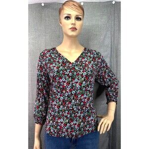 Levi's Long Sleeve Floral Button Down Blouse Women's Plus Size 3X